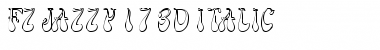 FZ JAZZY 17 3D ITALIC Normal Font Title Preview