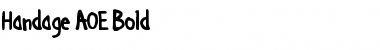 Handage AOE Bold Font Title Preview