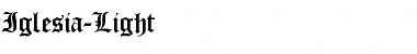 Iglesia-Light Regular Font Title Preview