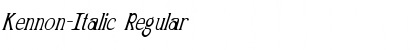 Kennon-Italic Regular Font Title Preview